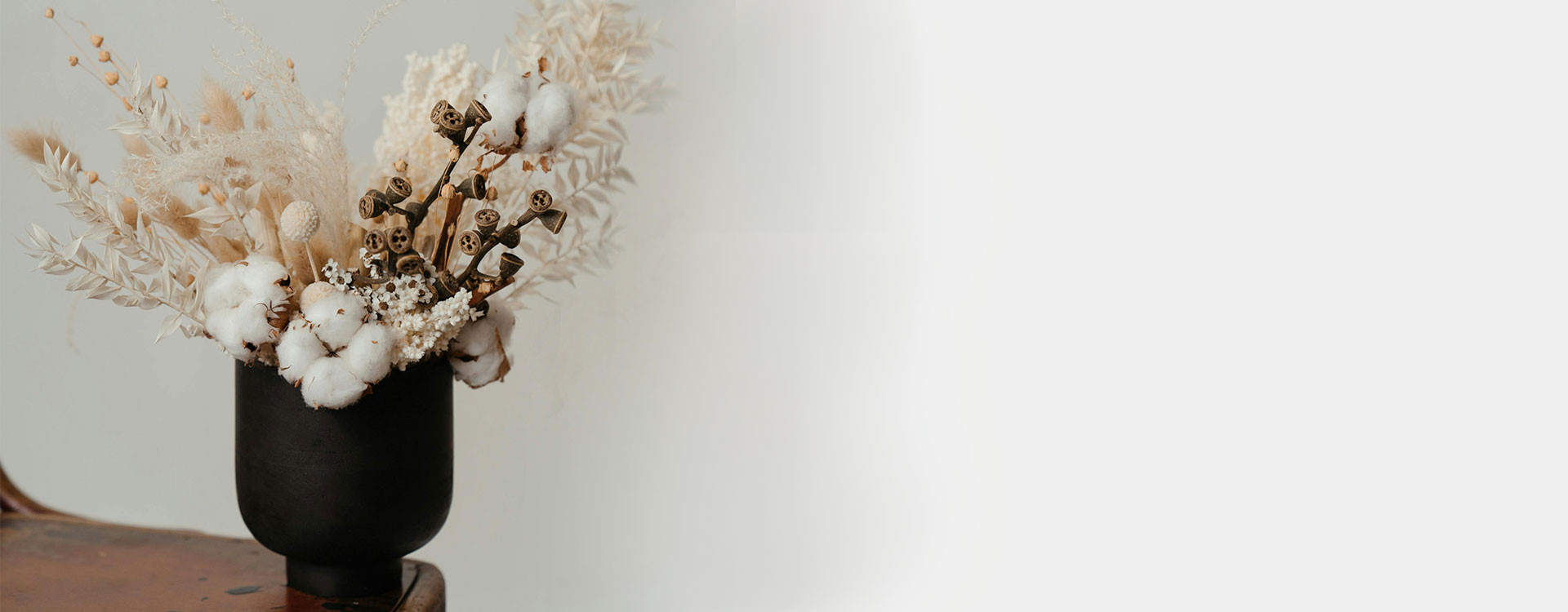 composizioni  di fiori secchi